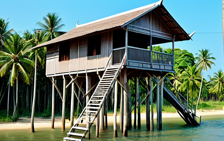 태국의 건축학 연구 - Modern Thai Eco-Home**

"Modern Thai home, bamboo construction, lush tropical garden, open design, n...